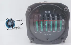New Surplus Alcor Piper Aircraft CHT Gauge, p/n 599-149, PS50137-2, 46365